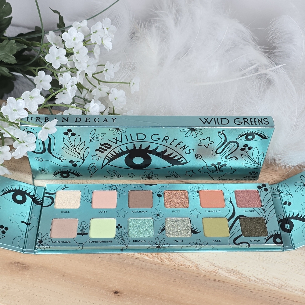 Urban Decay Wild Greens Eye Shadow Makeup Palette Vegan Formula Full Size New - Picture 5 of 16